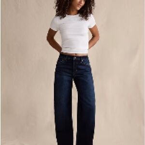 Banana Republic Mid-Rise 90s Loose Jeans Dark Wash NWT Size 25